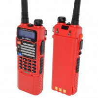 Baofeng UV-5R V2+ (Red) with Extended Battery